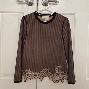 3.1 Phillip Lim - mauve pink striped sequin sweater